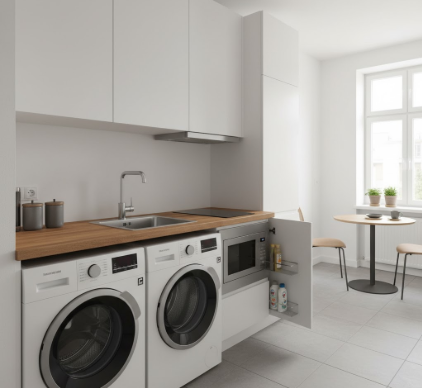 Kitchen Laundry Room Combination Maximizing Small Spaces