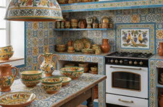 Portuguese Kitchen Design Colorful Ceramic and Tile Work