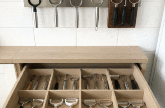 Kitchen Peeler Storage Drawer and Wall Mount Options