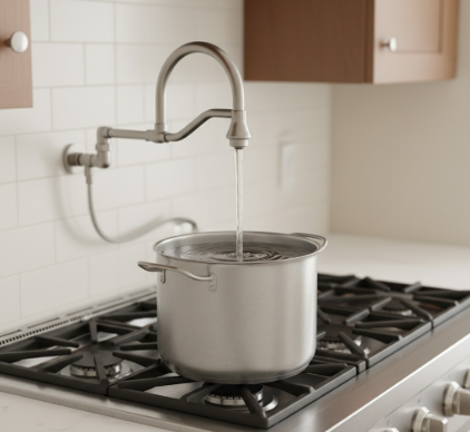 Kitchen Pot Filler Faucet Over Stove Water Supply