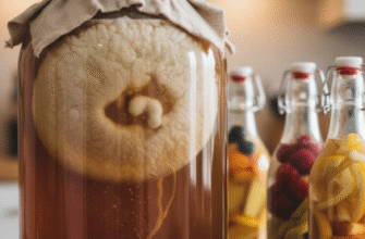 Kombucha Brewer Fermenting Probiotic Tea at Home