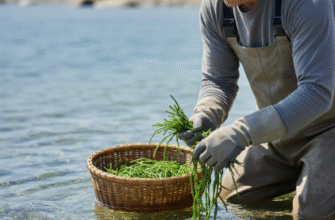 Samphire Picker Coastal Sea Vegetable Harvesting