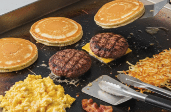 Griddle Cooking for Pancakes Burgers and Breakfast Foods