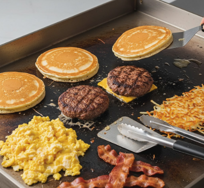 Griddle Cooking for Pancakes Burgers and Breakfast Foods