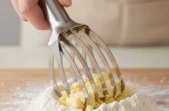Pastry Blender Cutting Butter Into Flour for Flaky Crusts